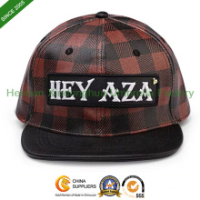 2015 Hot Sale Custom Design Baseball Cap with Checks (CAP-001PU)